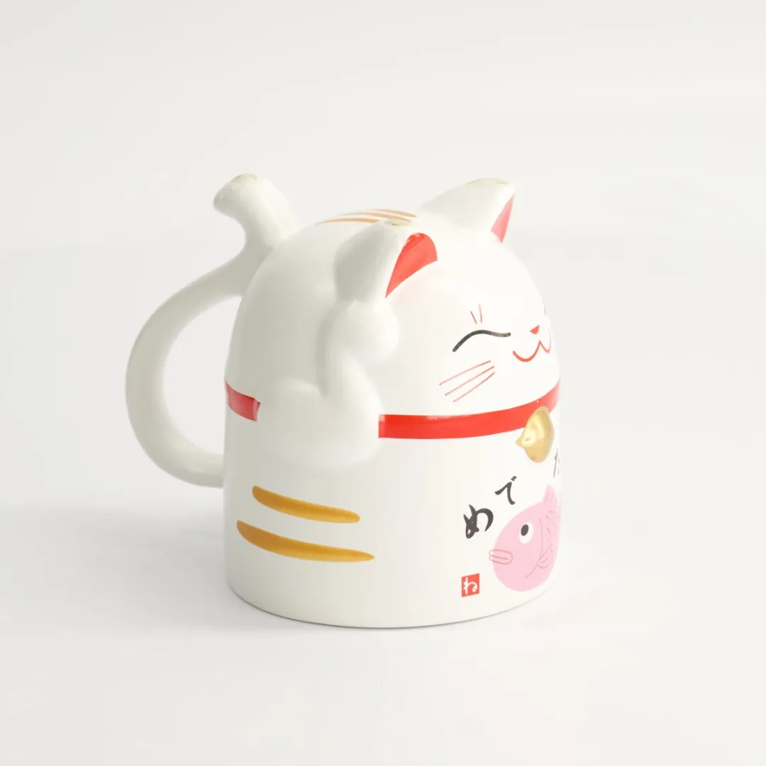 Tokyo Design Studio Lucky Cat Mok 8077 - 350ml - Wit
