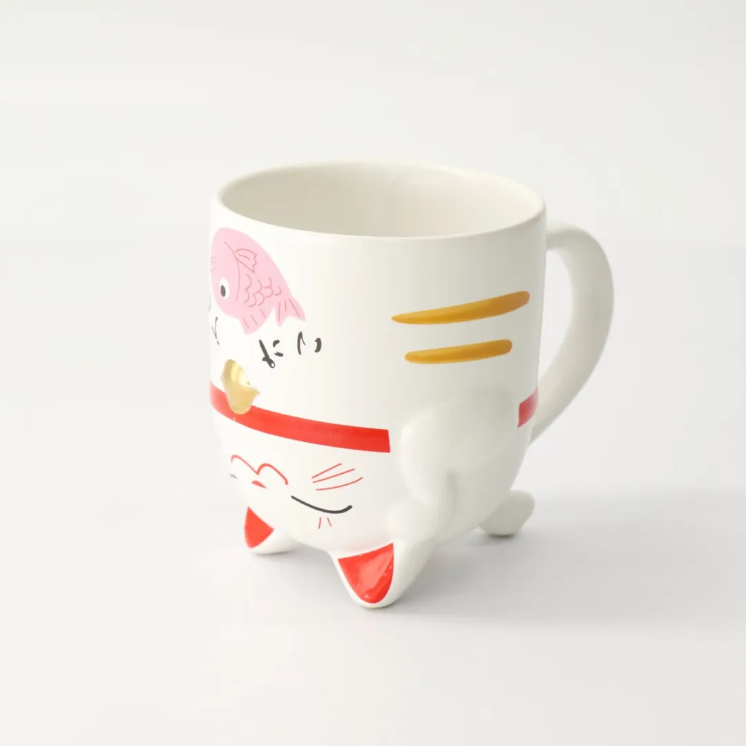 Tokyo Design Studio Lucky Cat Mok 8077 - 350ml - Wit