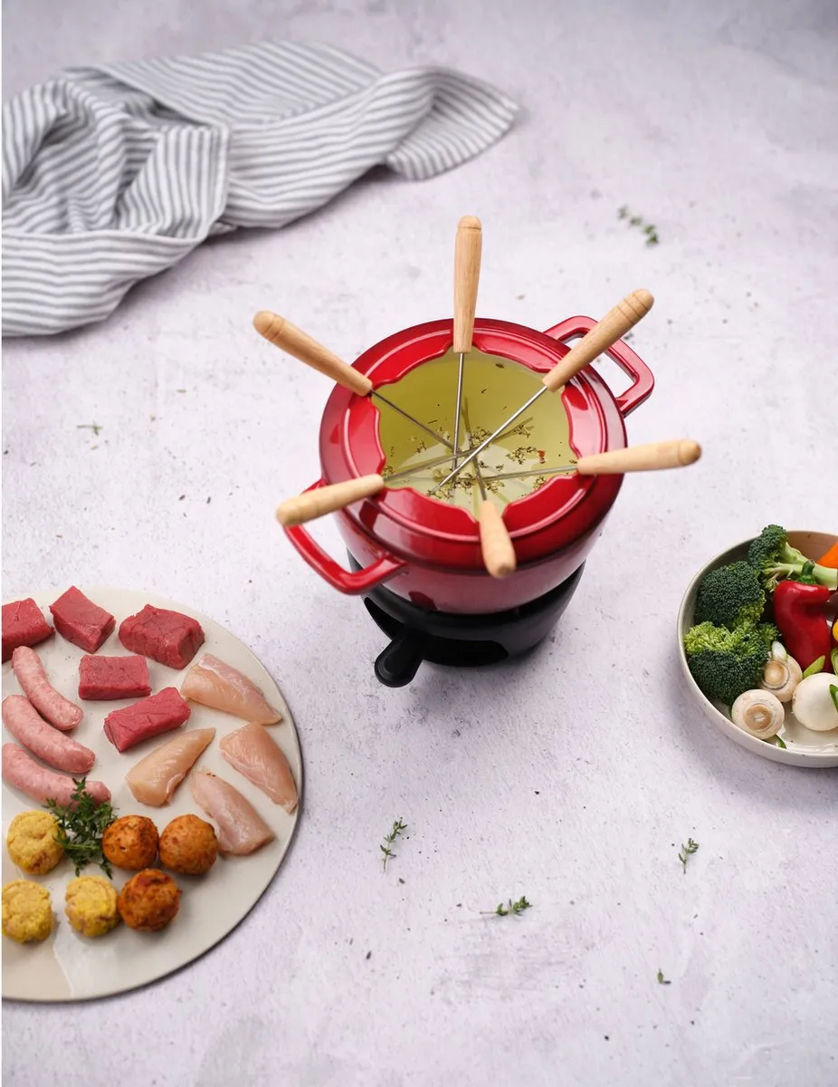 Cosy&Trendy Fontestic Fondueset Rood - 1,7L - Ø18cm