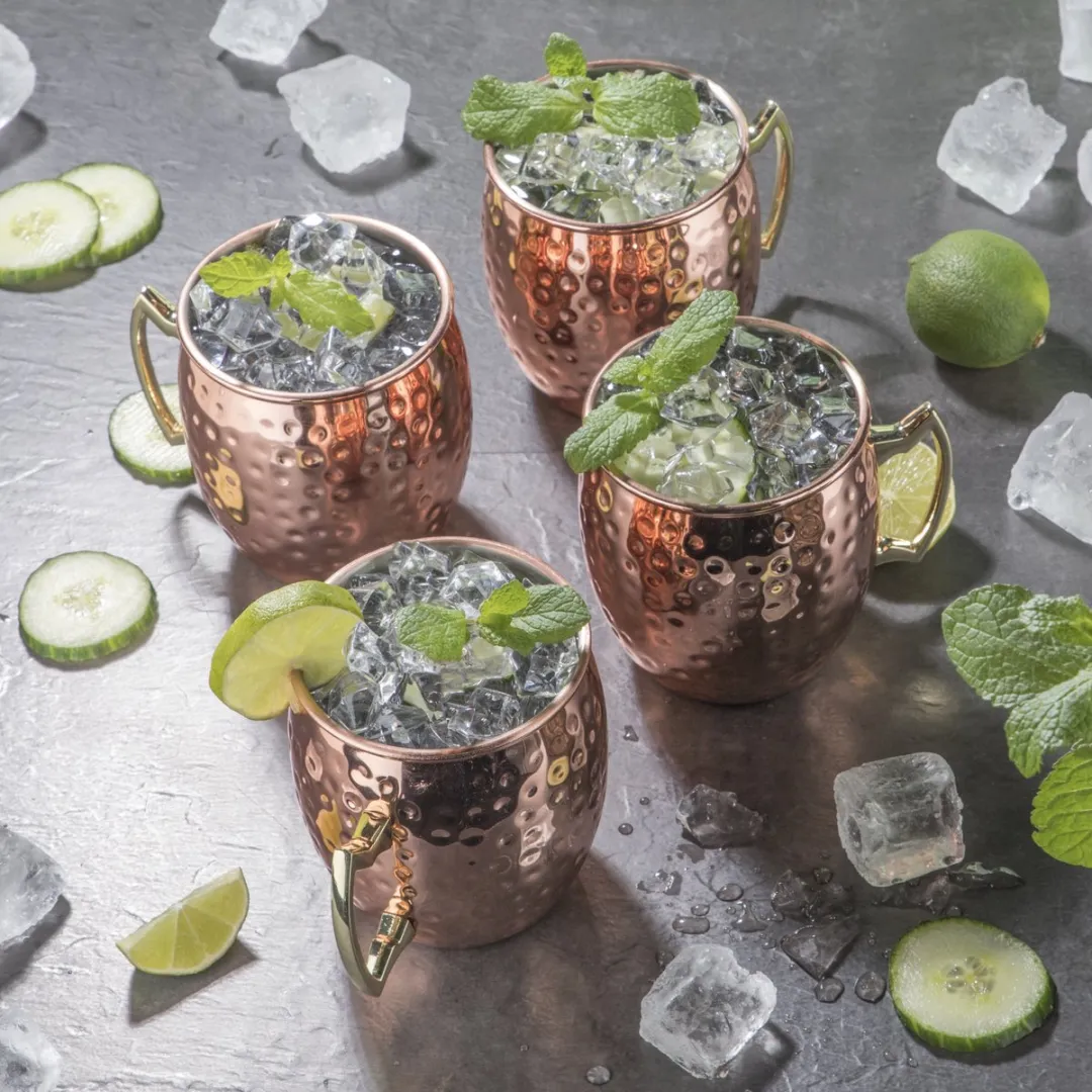 Cosy&Trendy Moscow Mule Cocktailbekers 500ml - 5 Stuks - Koper