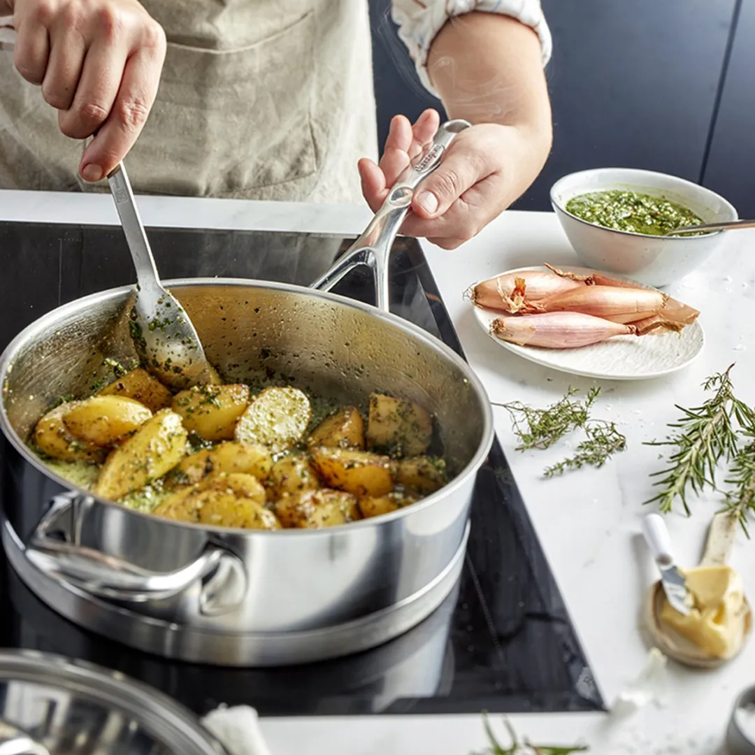 Demeyere Atlantis Lage Sauteuse Ø24cm - 2.8L - Zilver