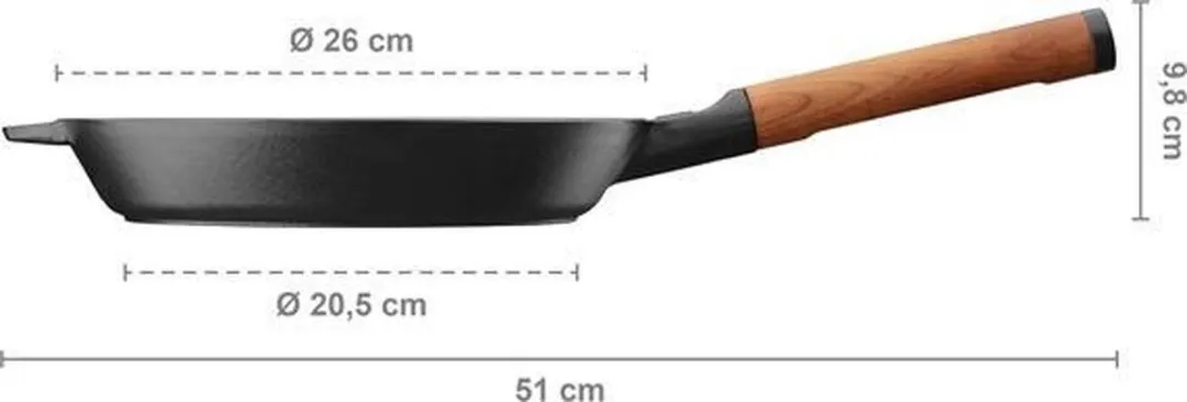 Fiskars Norden Grillpan Gietijzer 26cm - Zwart
