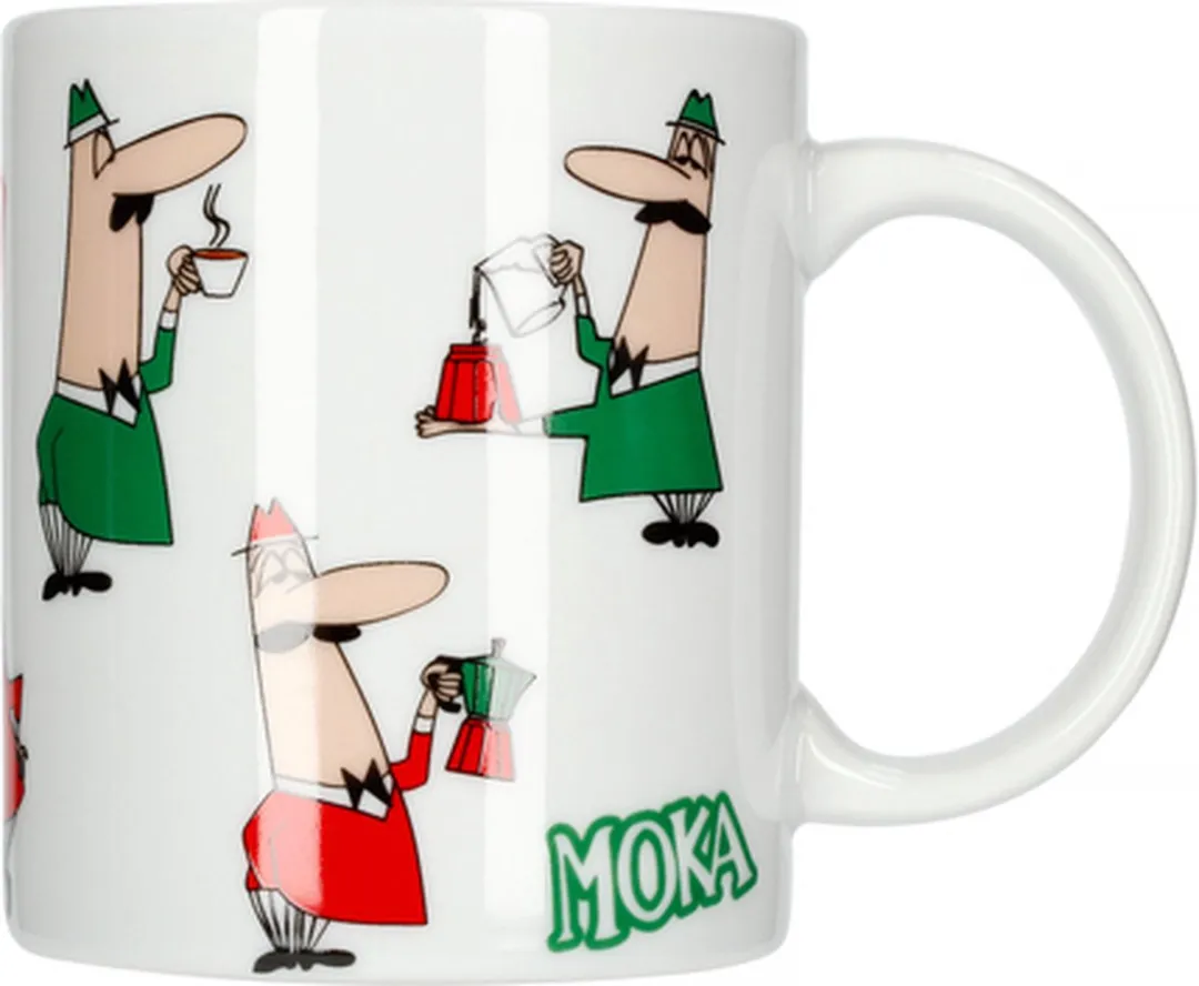 Bialetti Mug Tricolore Omino 315ml - Keramiek - Wit