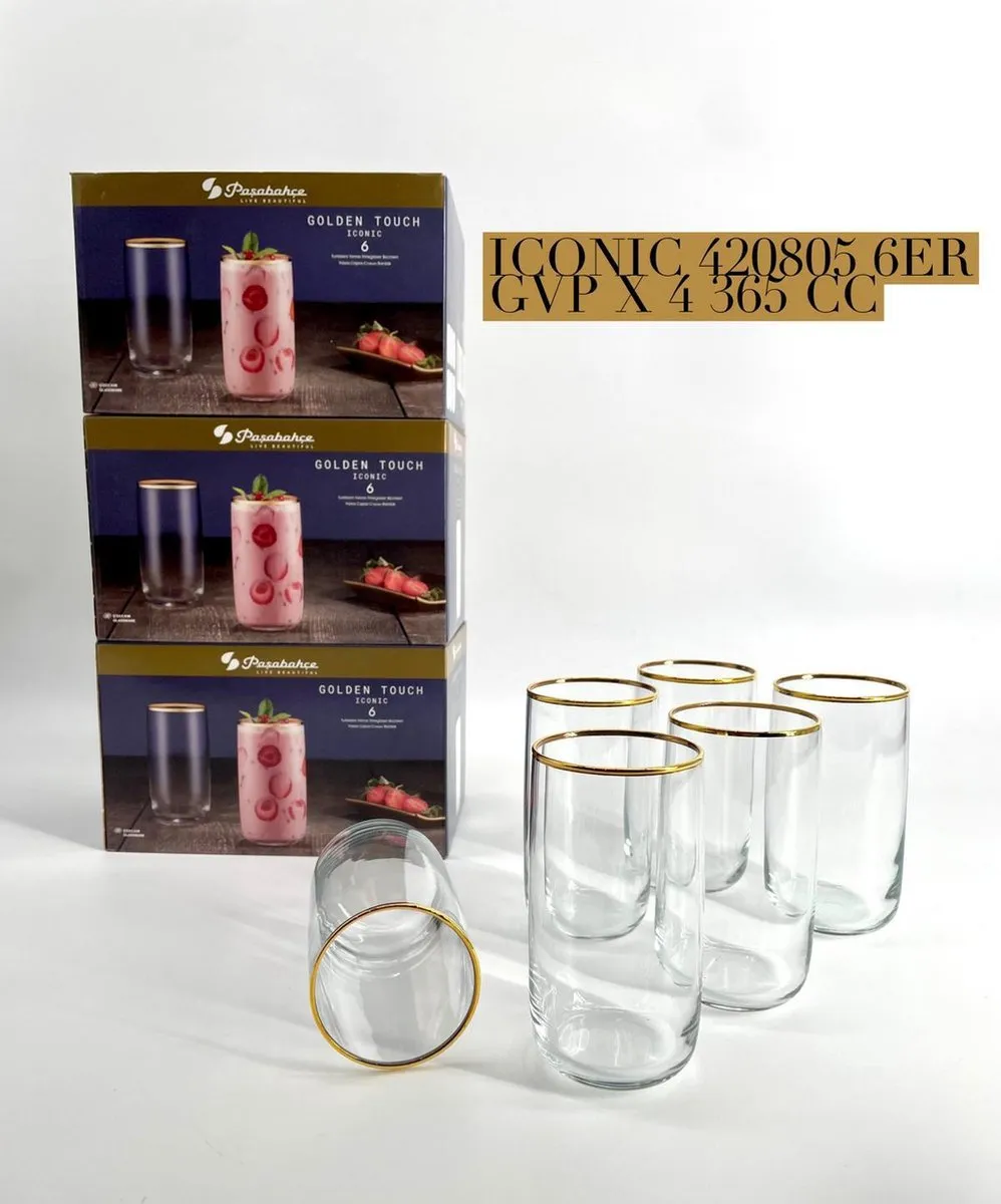 Pasabahce Iconic Drinkglazen Set 6 Stuks - 365ml - Multi