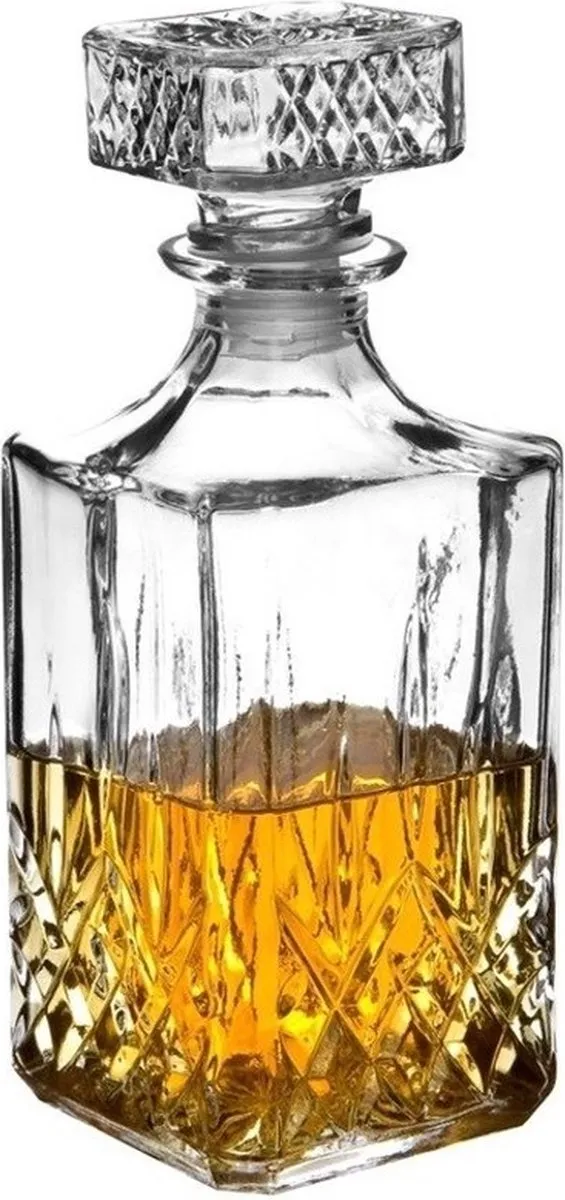 Bormioli Rocco Noblesse Whisky Karaf 800ml - 6x Glazen 390ml