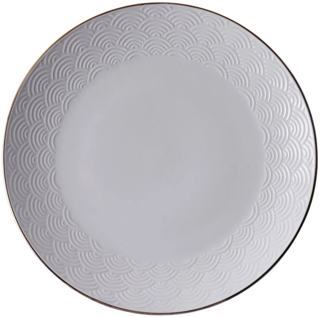 Tokyo Design Studio Nippon White Gold Rim Plate 30cm - Wit/Goud
