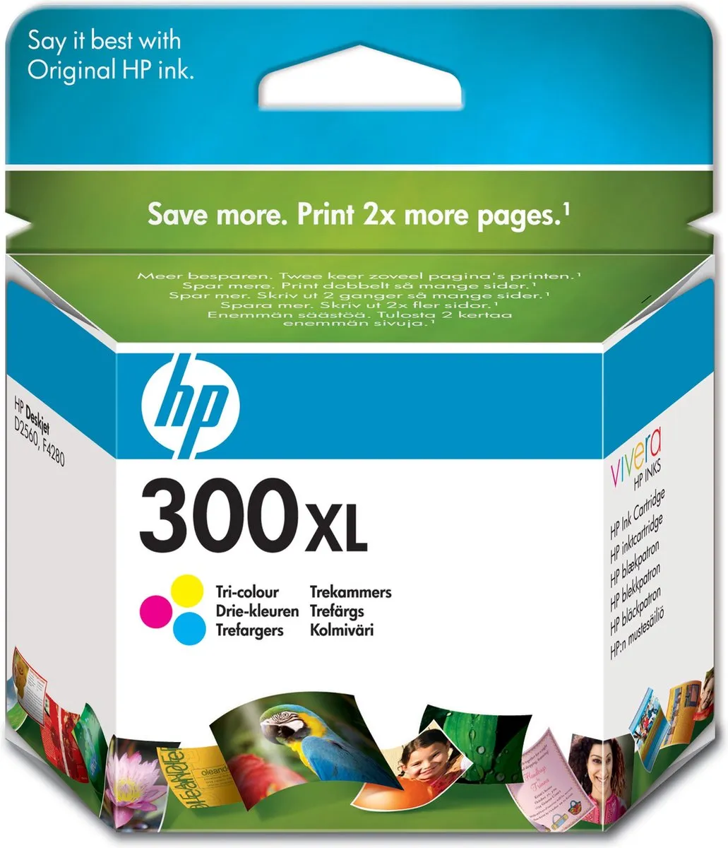 HP 300XL Inktcartridge CMYK - 440 pagina's