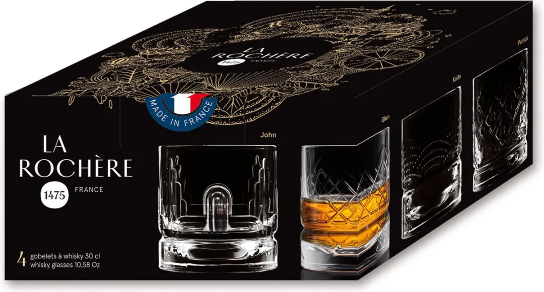 La Rochère Dandy whiskeyglas - 30 cl - Set-4