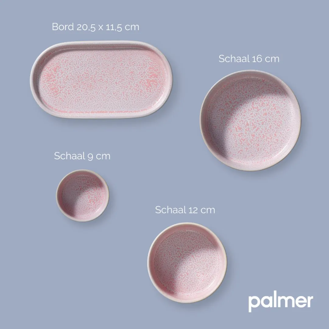 Palmer Coco Snackschaal Set 5-delig - Roze Porselein