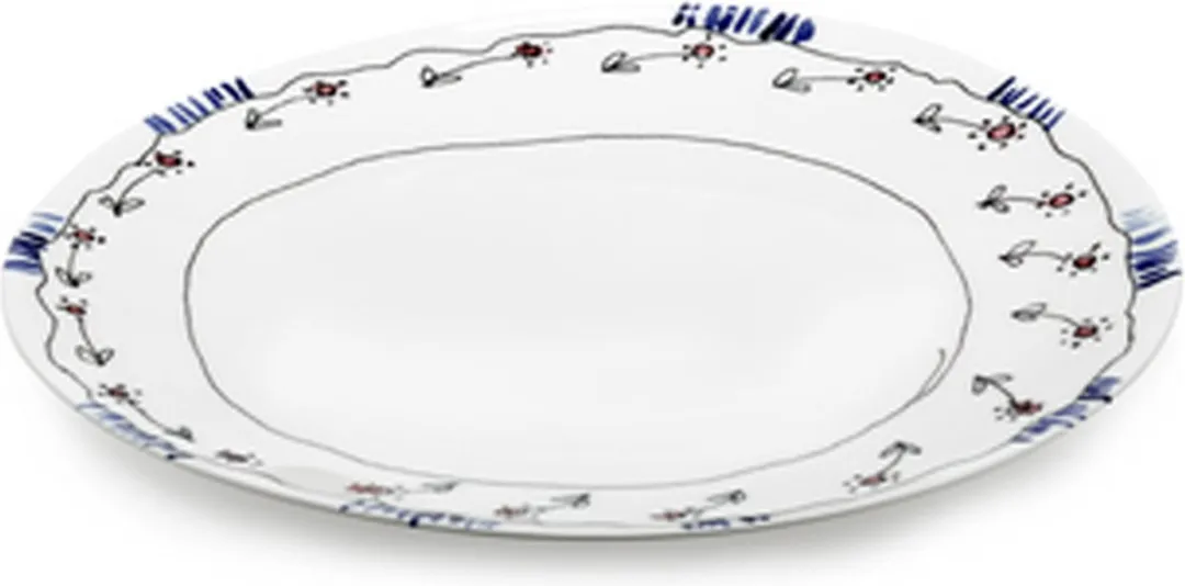 Serax MARNI Midnightflowers Bord 28cm - 2 Stuks