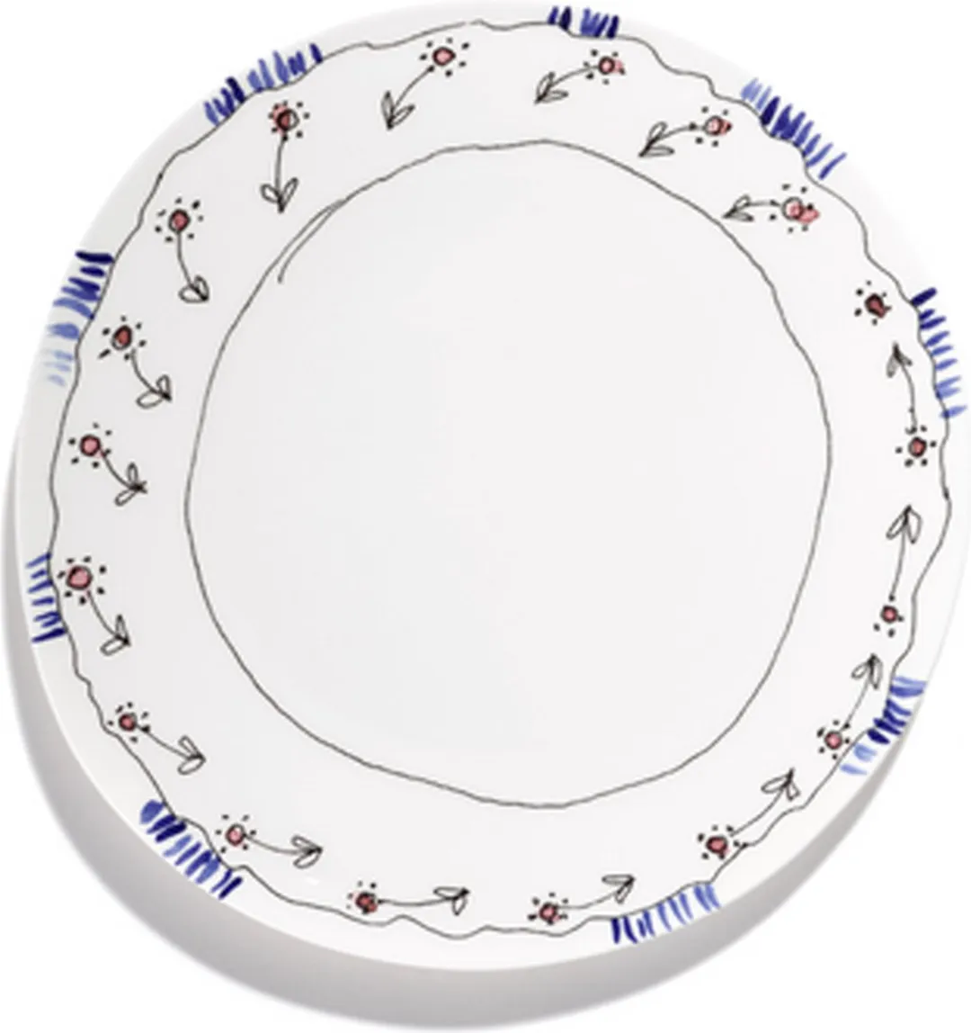 Serax MARNI Midnightflowers Bord 28cm
