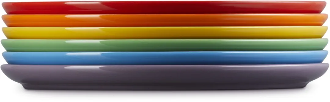 Le Creuset Vancouver Dinerborden 27cm - Regenboogset 6 Stuks