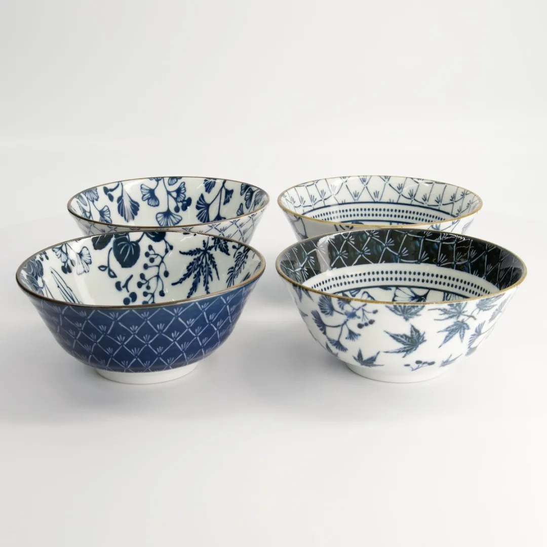 Tokyo Design Studio Flora Japonica Tayo Bowl Set - 4 Stuks - 500ml - afbeelding 6 van 6