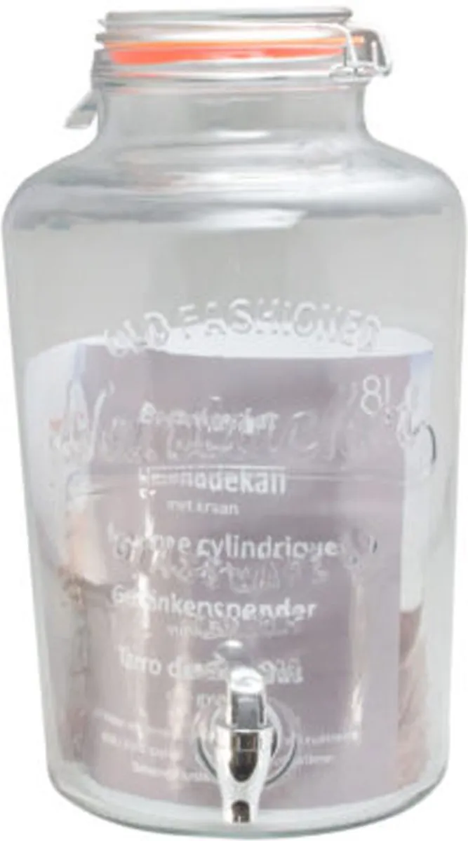 Svenska Living Drankdispenser 8L - 18x37cm - Transparant