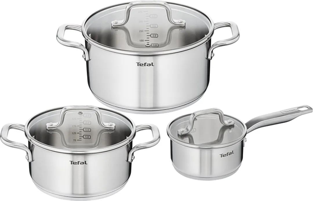 Tefal Infinite Kookpannenset 3-delig 16/20/24cm - RVS