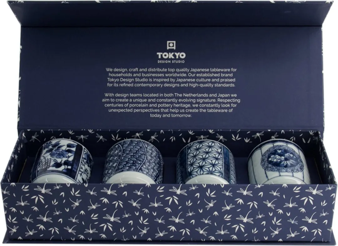 Tokyo Design Studio Theekopjes Cadeau Set - 4 Stuks 160ml