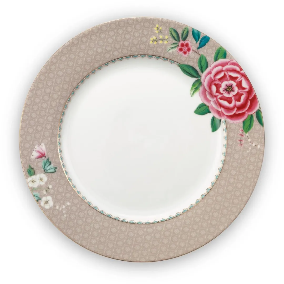 Pip Studio Blushing Birds Dinerbord Khaki Ø26,5cm