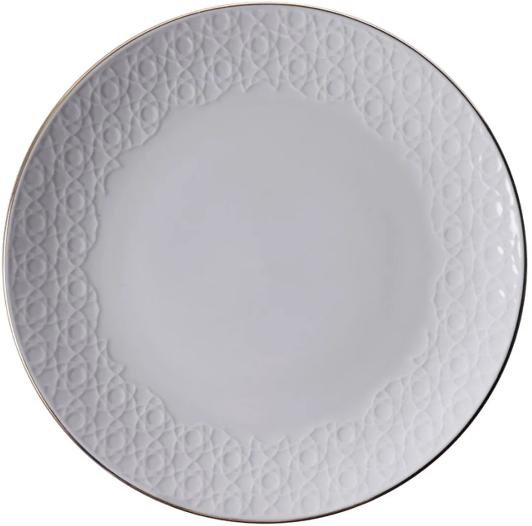 Tokyo Design Studio Nippon White Gold Rim Plate 30cm - Wit/Goud