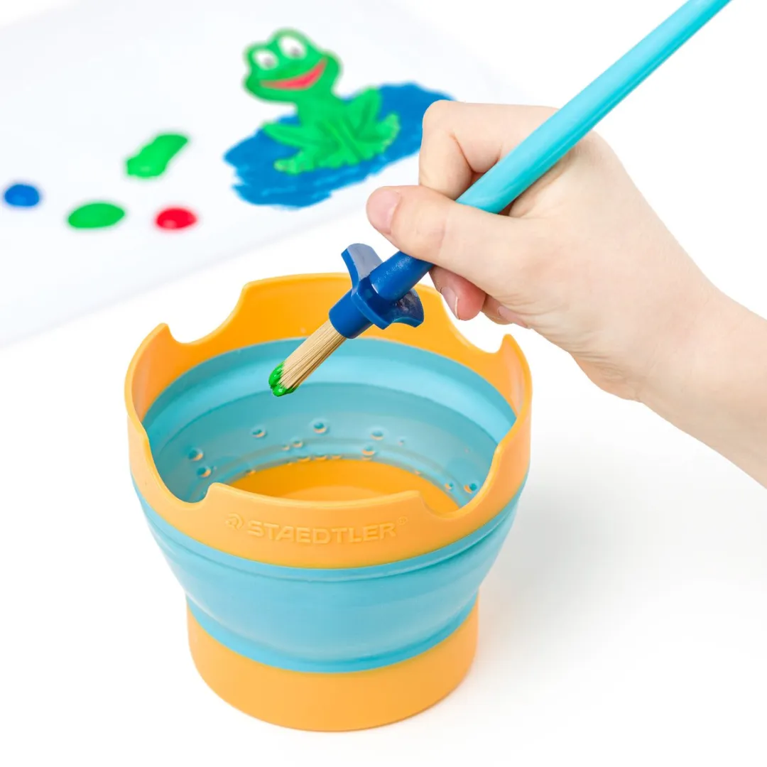 STAEDTLER Noris Junior Penseelbeker Vouwbaar - Geel/Blauw