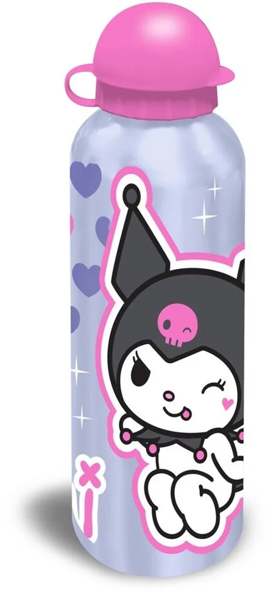 Hello Kitty & Kuromi Aluminium Drinkfles 500ml - Sportdop - Willekeurige Kleur