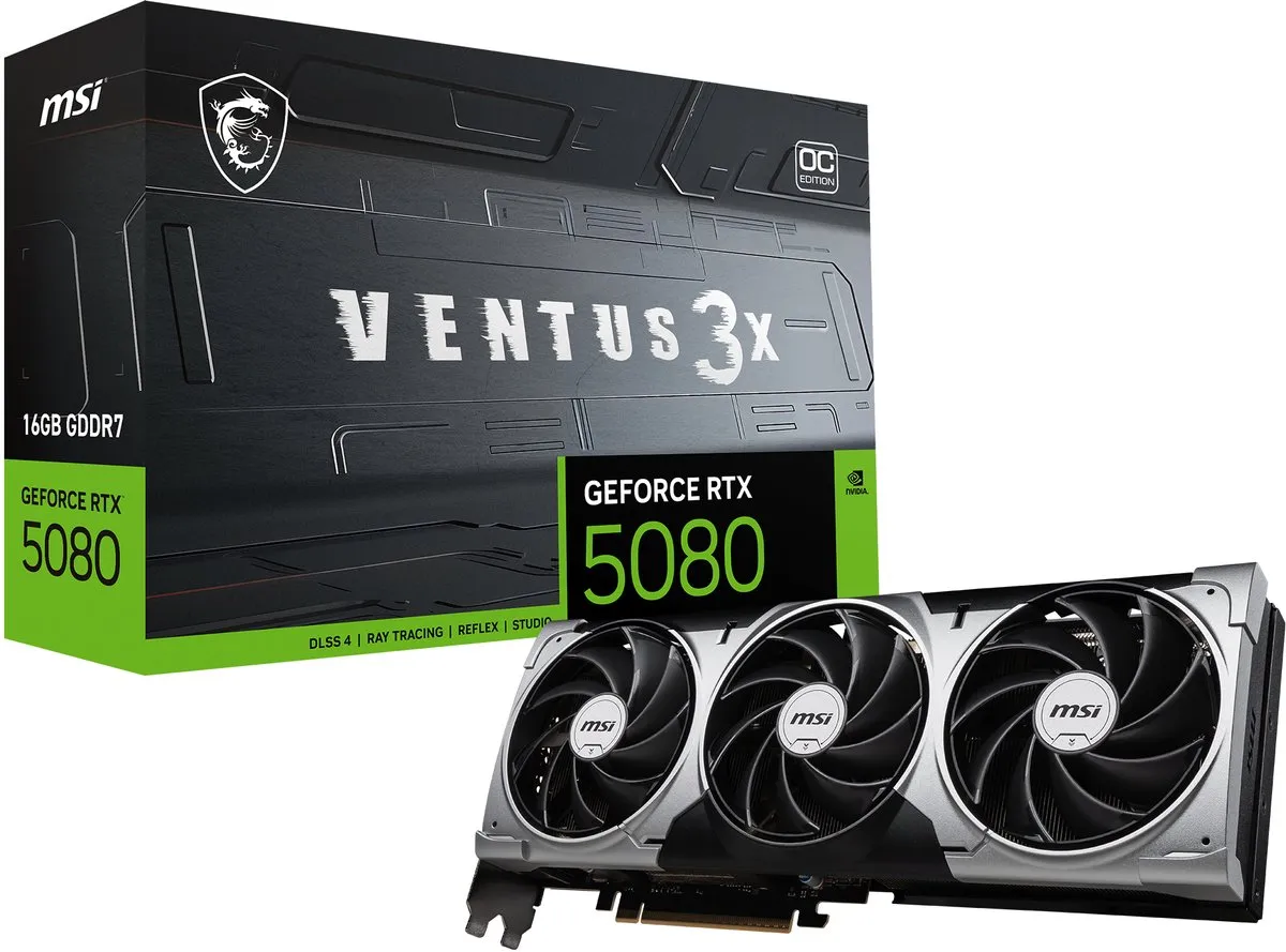 MSI GeForce RTX 5080 16G Ventus 3X OC Videokaart