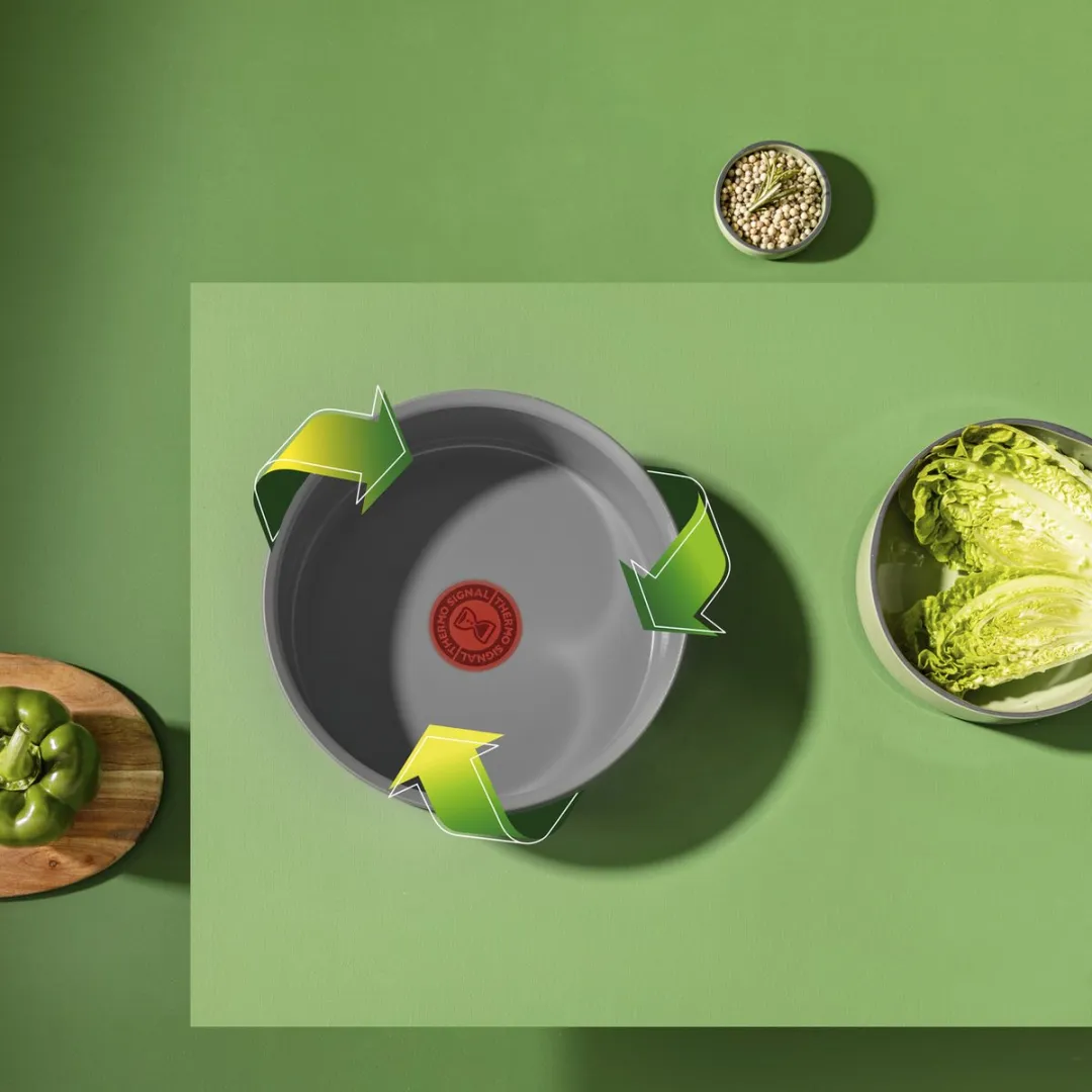 Tefal Ingenio Renew L2609302 Koekenpannenset 3-delig - Keramisch - Grijs