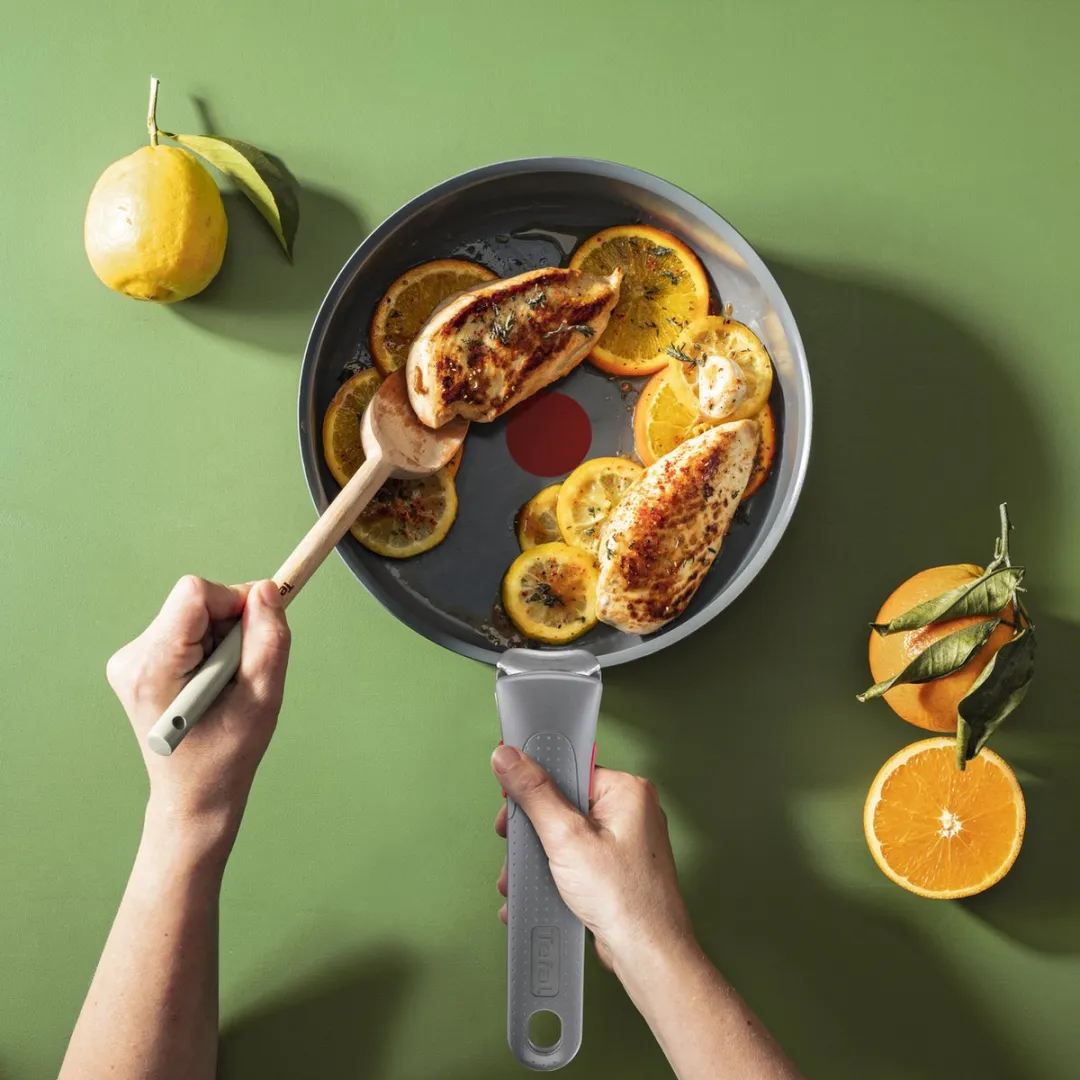 Tefal Ingenio Renew L2609302 Koekenpannenset 3-delig - Keramisch - Grijs