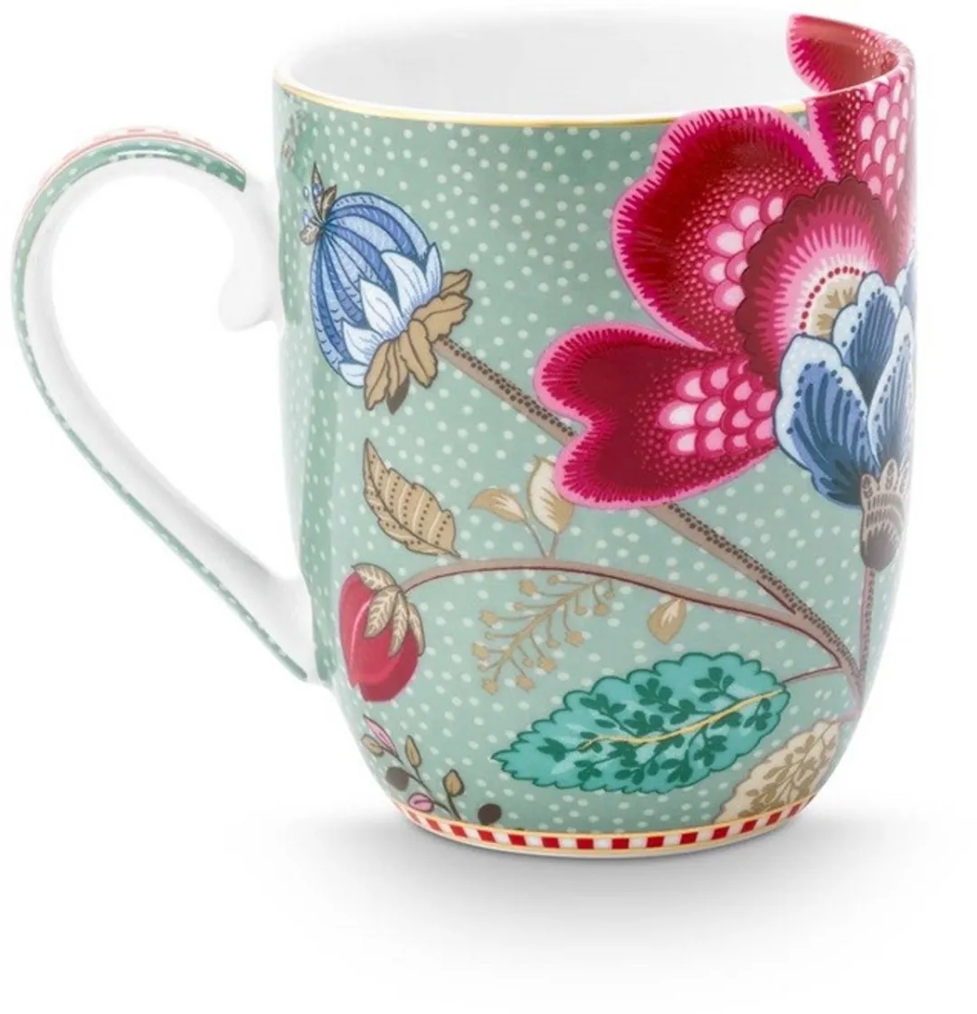 Pip Studio Blooming Tales Mok 200ml - 2 Stuks - Porselein - Fantasy Blue