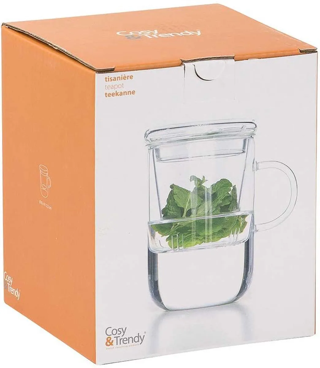 Cosy&Trendy Theeglas met Filter 47cl - Transparant