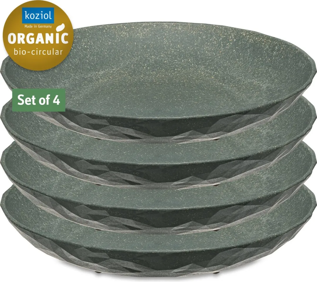 Koziol Diepe Borden Club Grijs ø 22cm - 4 Stuks