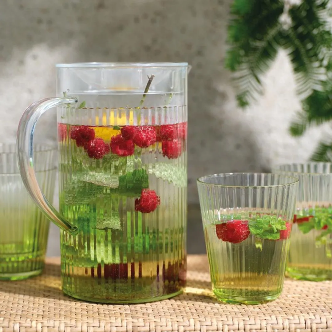 Decoris Kan 1L - 5 Stuks - H19.6cm - Groen