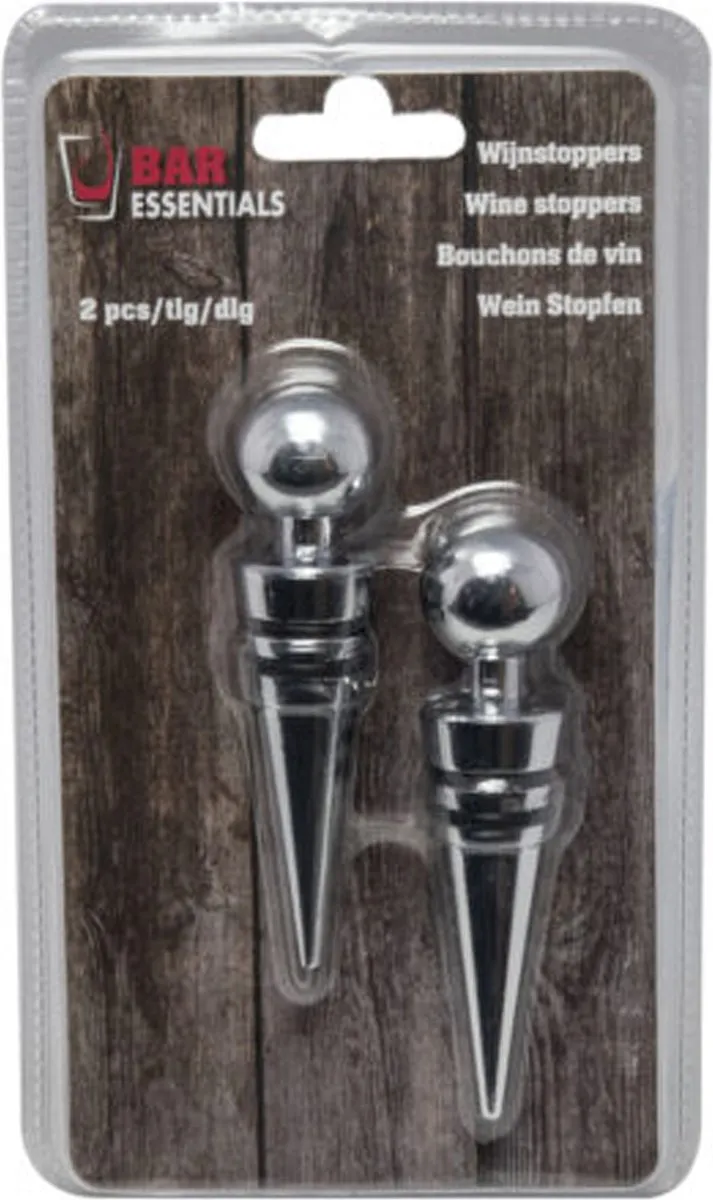 Svenska Living RVS Wijnstoppers - 4 Stuks