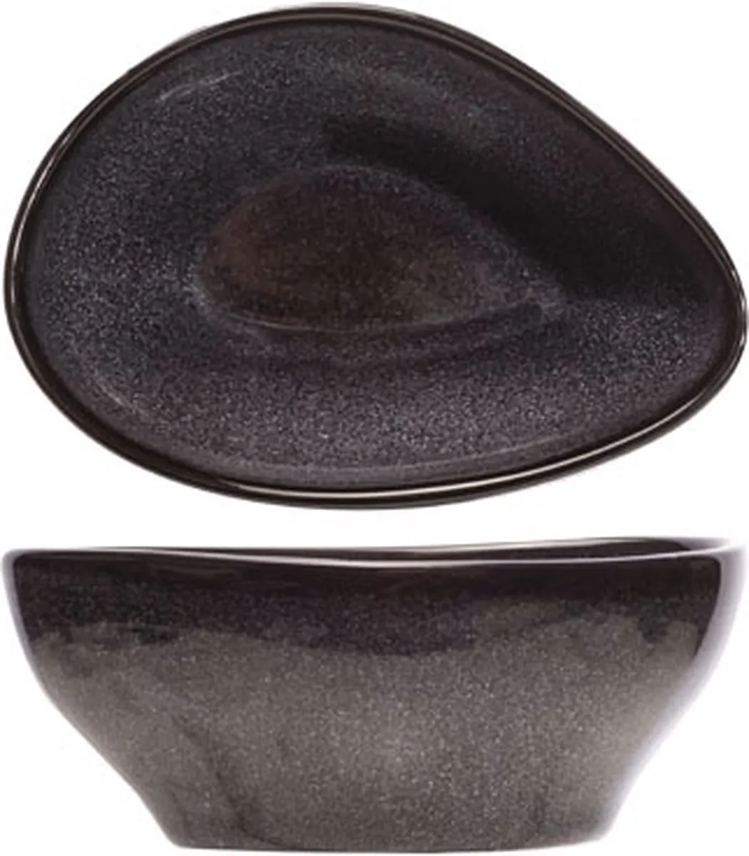 Cosy&Trendy Black Granite Driehoekig Schaaltje 14x10,5x6cm