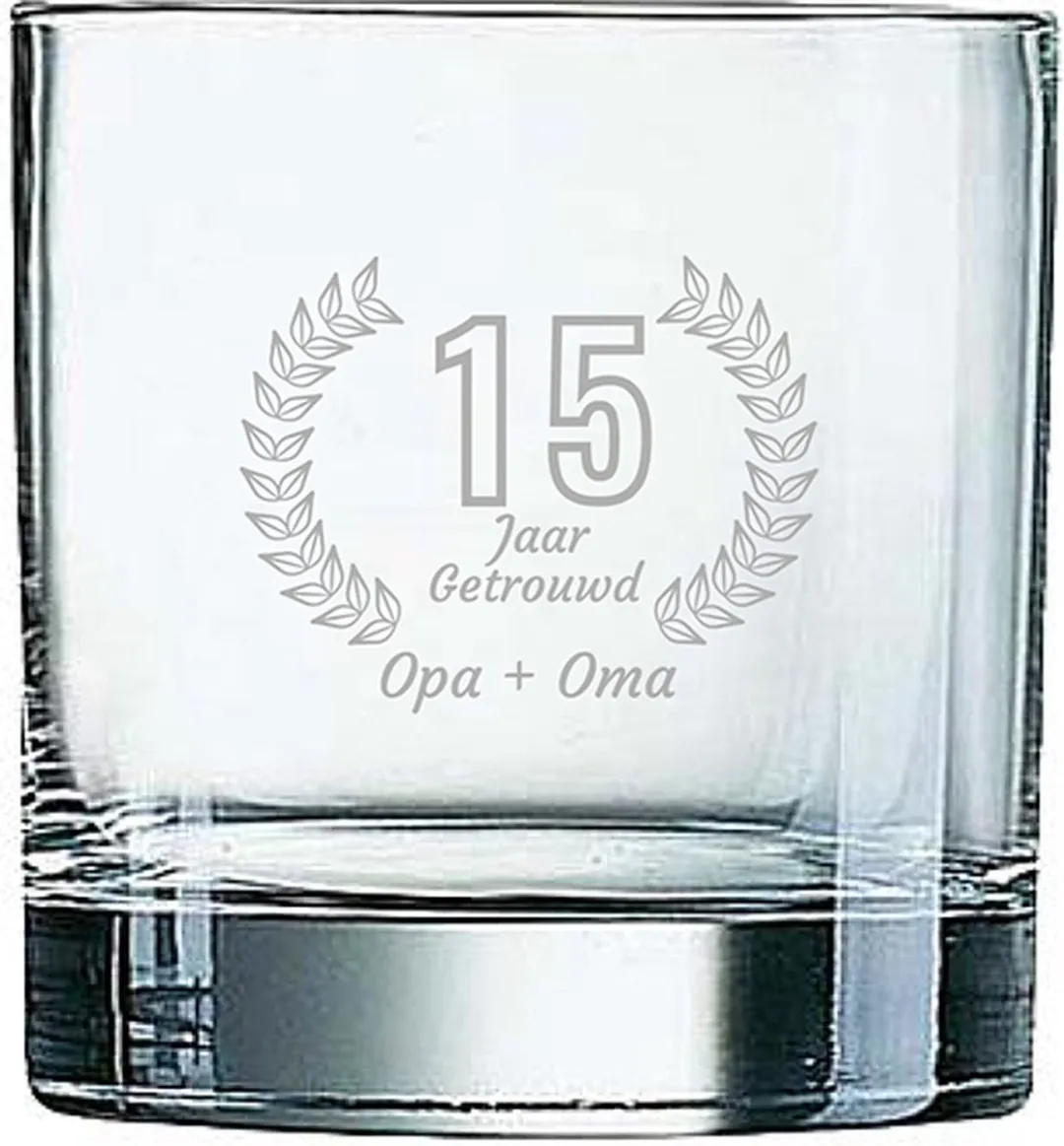 Arcoroc Gegraveerd Whiskeyglas 38cl Opa + Oma