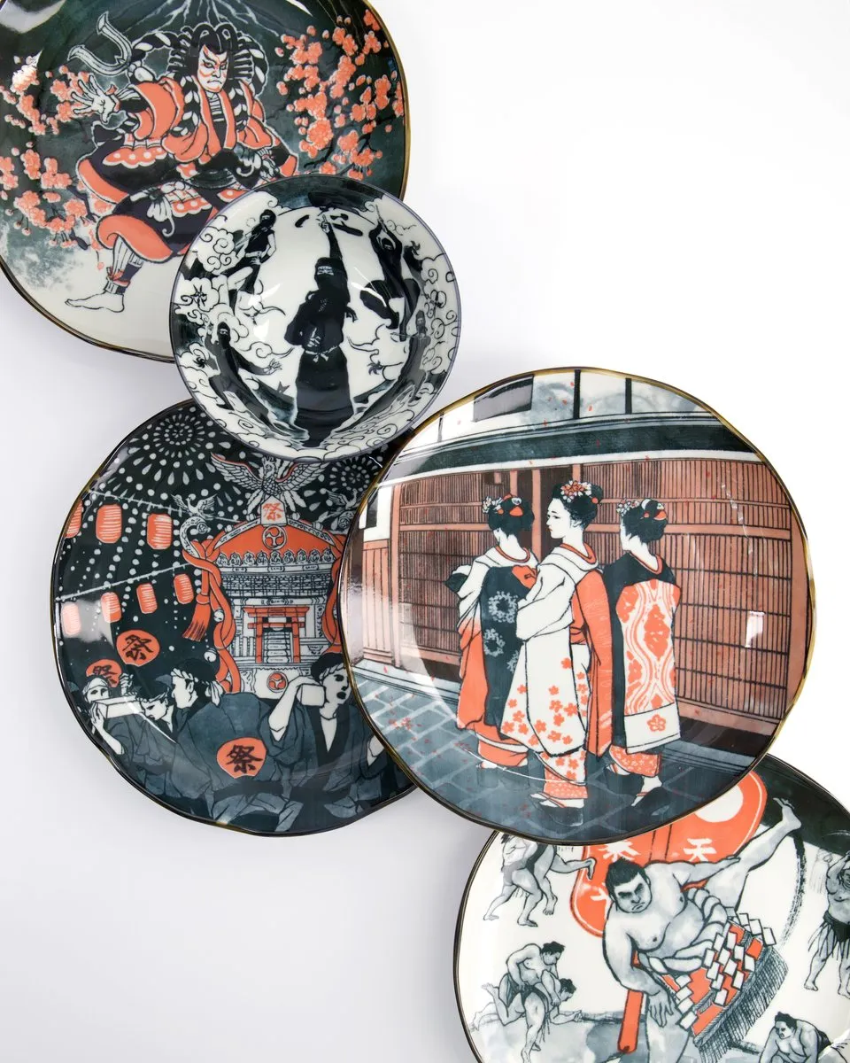 Tokyo Design Studio Asakusa Ramen Bowl Set 4-delig 550ml - Sumo