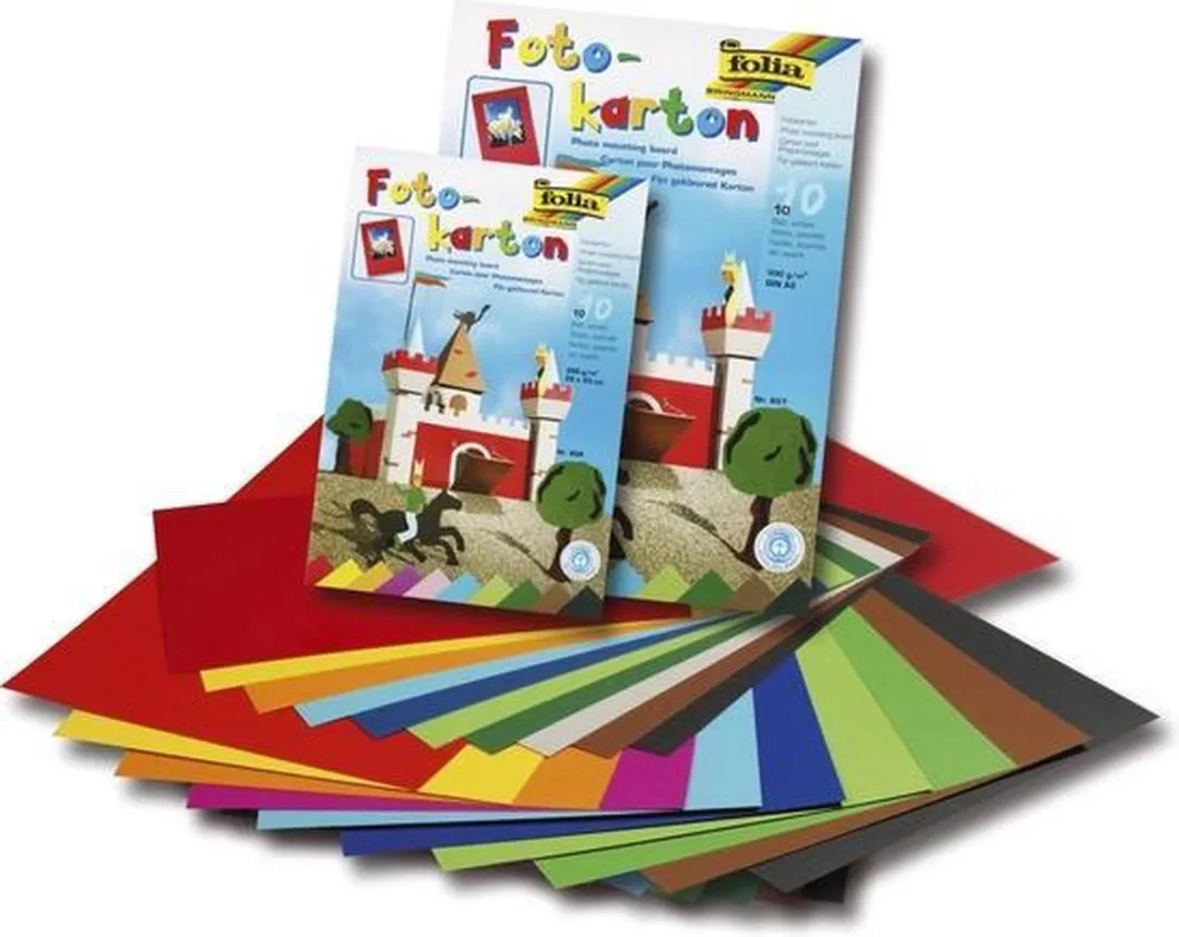 Folia Fotokarton Multicolor - 10 Stuks
