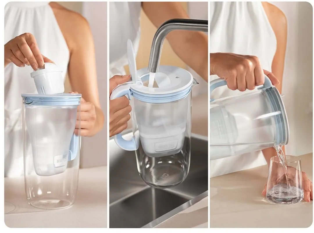 BRITA Glazen Waterfilterkan MAXTRA PRO 2.5L - Lichtblauw