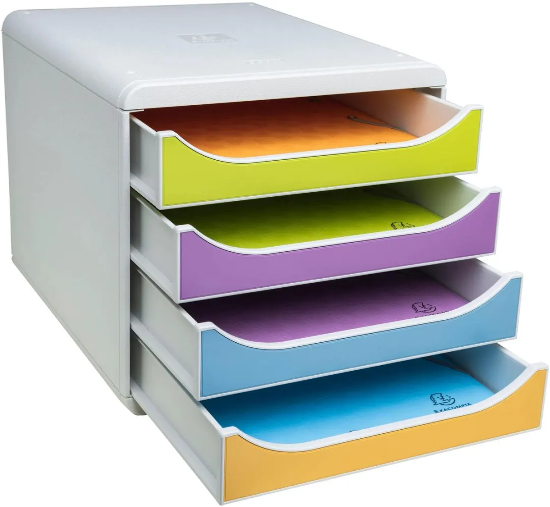Exacompta Ladenbox Big Box 4 Lades - Geassorteerd