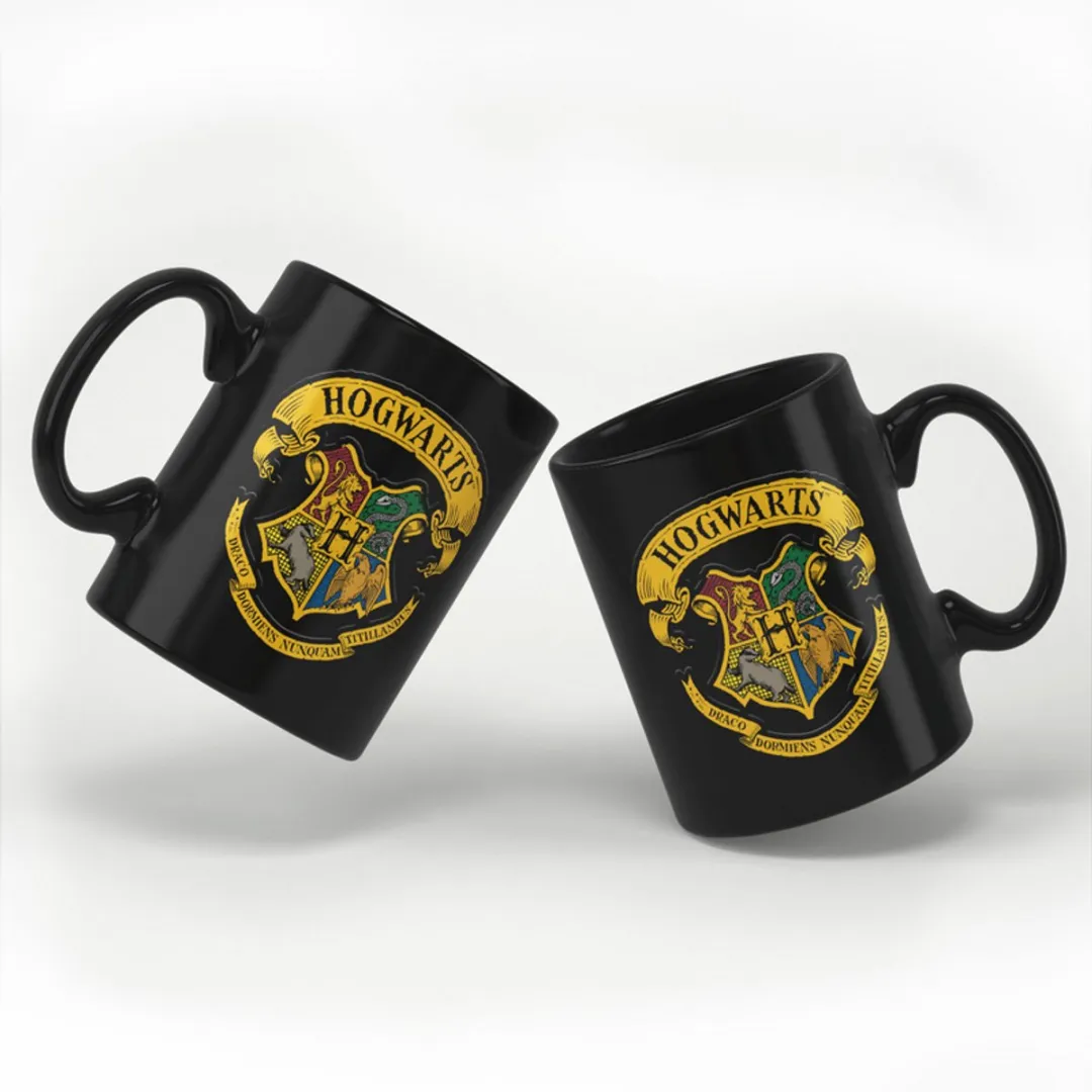 Harry Potter Hogwarts Crest Kop - Zwart