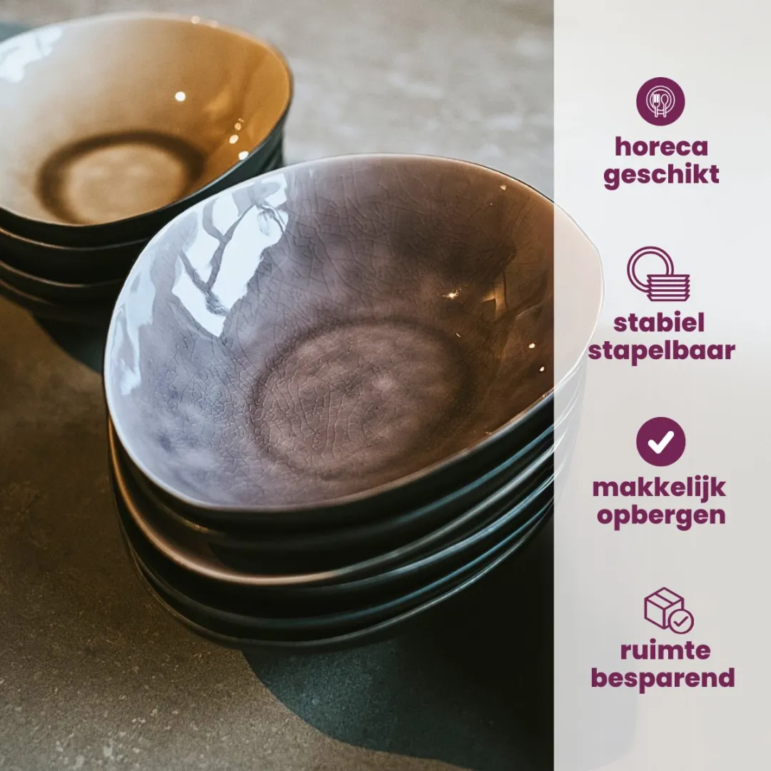 Cosy&Trendy Streetfood Diep Bord 19,5x16,5x5cm - 10 Stuks