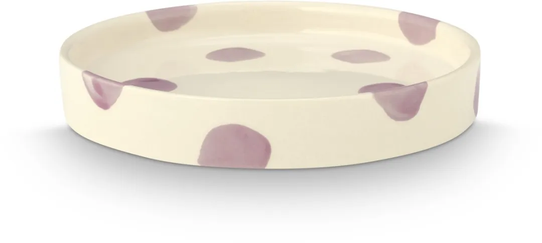vtwonen Gebaksbord Stippen Lila - Set van 4 - 13cm