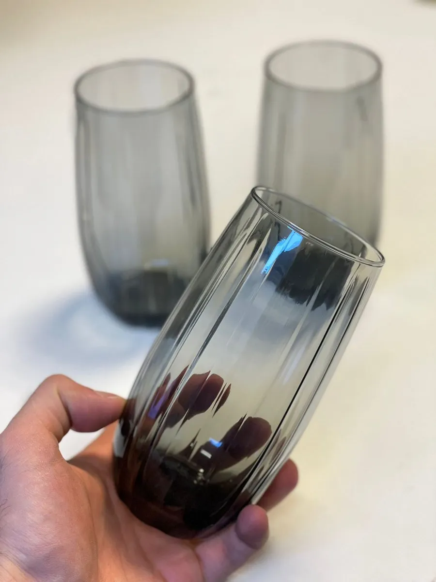 Pasabahce Linka Longdrinkglazen 500ml - 3 Stuks - Zwart