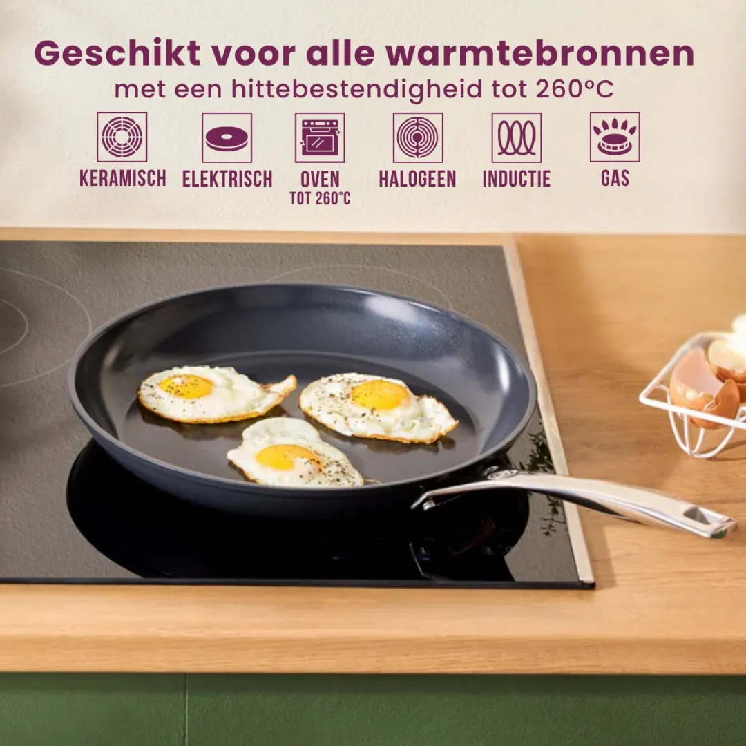 Le Creuset Essential Keramische Koekenpan 30 cm - Zwart