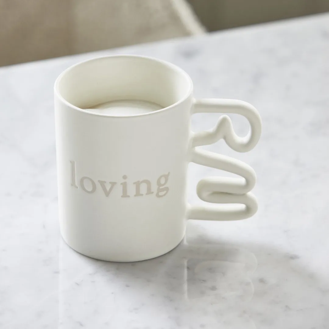 Riviera Maison Mok Met Tekst RM Loving 551990 - 400ml - Off White
