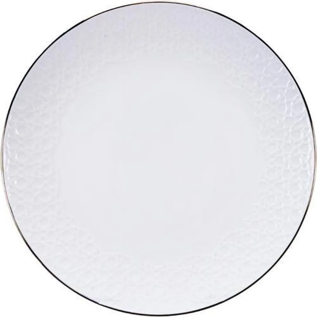 Tokyo Design Studio Nippon White Gold Rim Plate 25.5cm