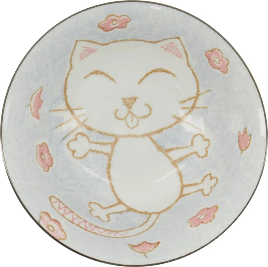 Tokyo Design Studio Blauwe Kom Kawaii Cat 500ml - Ø15.3cm