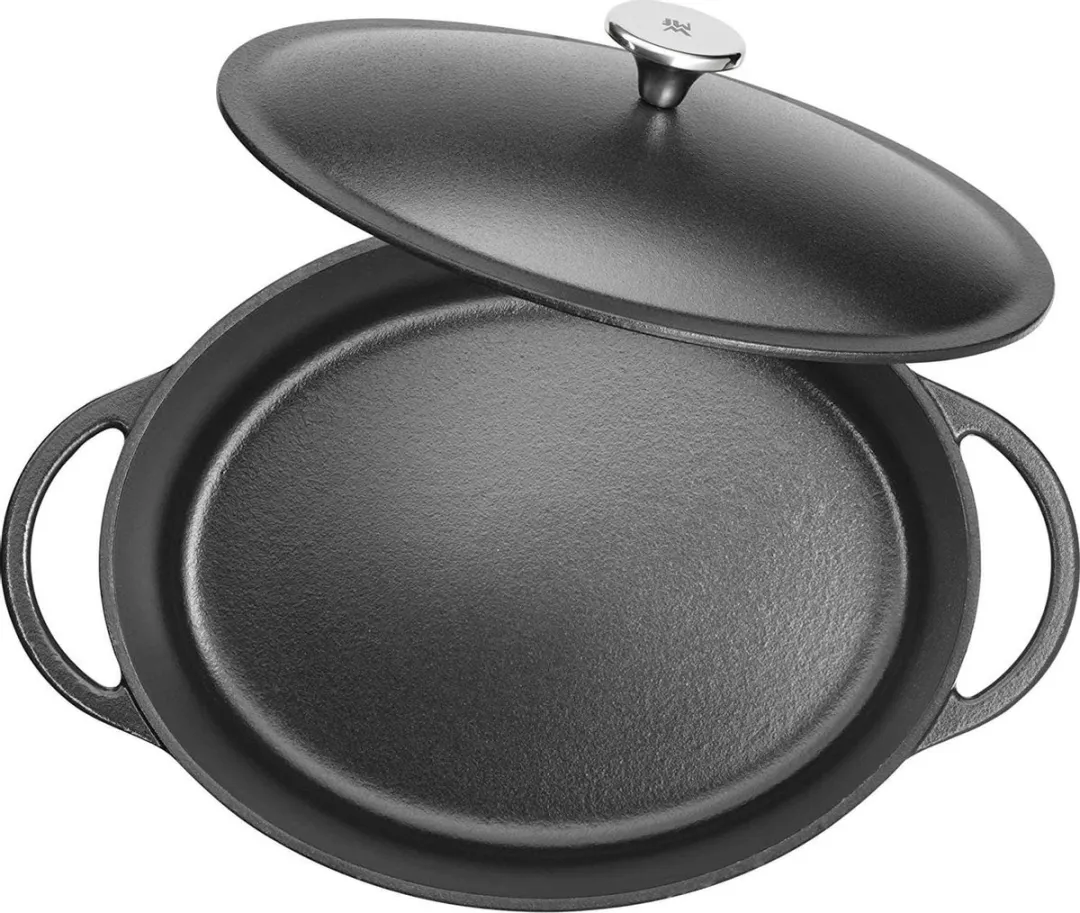 WMF Ovale Gietijzeren Braadpan 30cm - Zwart