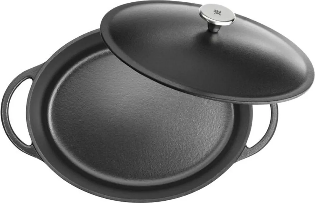 WMF Ovale Gietijzeren Braadpan 30cm - Zwart