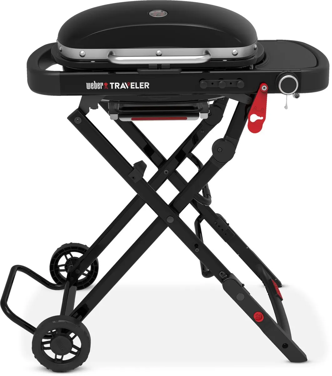 Weber Traveler Compact Gasbarbecue 4 Burgers - Zwart