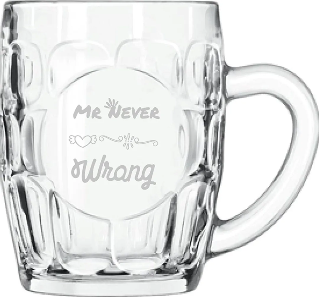 Libbey Mr. Never Wrong Gegraveerde Bierpul 55cl